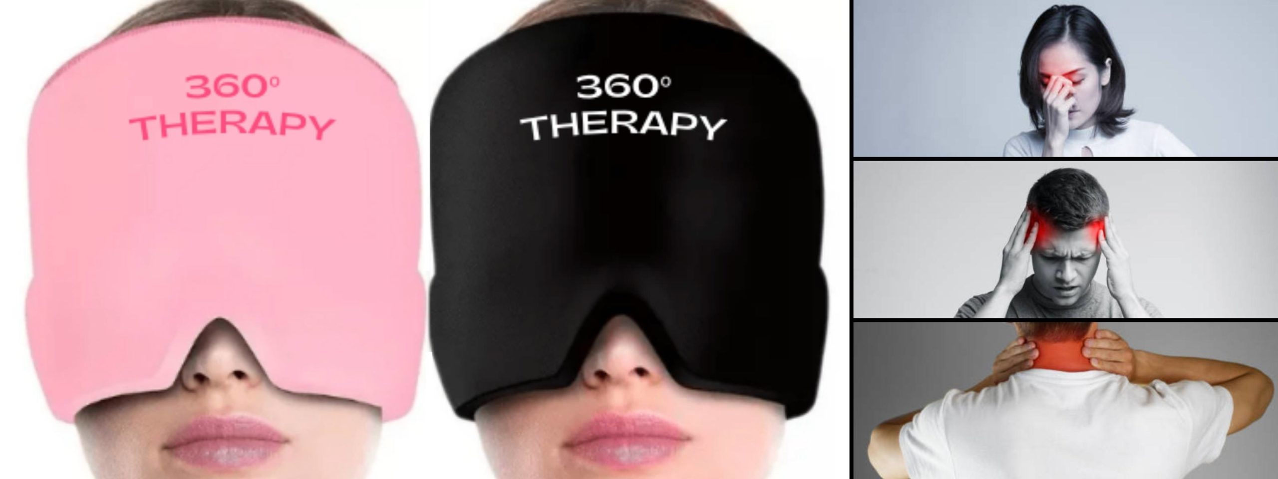 Compresa de Gel 360º Therapy Tipo Gorro - Migraña, Dolor de Cabeza y Dolor de Cuello.